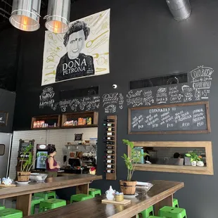 the interior of the restaurant