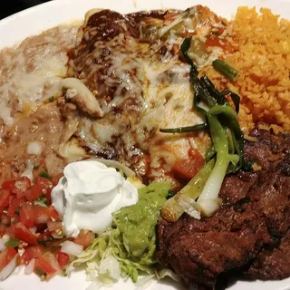 #6. Carne Asada, Chile Relleno, and Enchilada