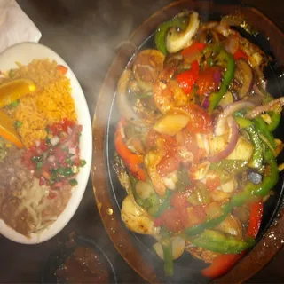 Shrimp and Scallop Fajitas