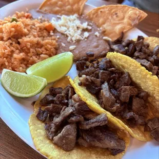 Carne Asada Taco Plate
