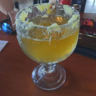 Chilada- Beer, Lime and salt.