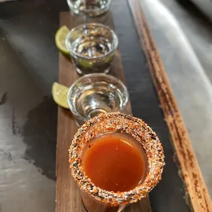 Mezcal flight