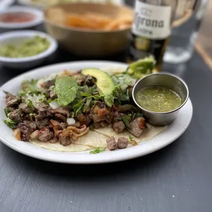 a plate of food on a table