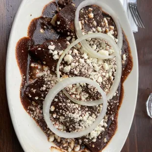 Mushroom Mole Enchilada