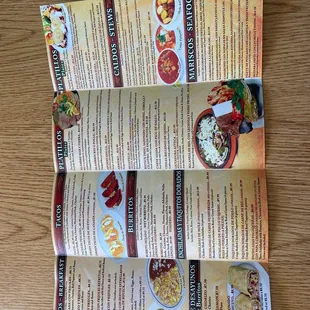 the menu