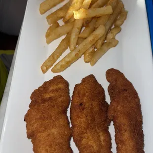 fried fish and french fries