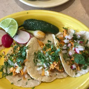 Chicken tacos!  With ALL the fixings!