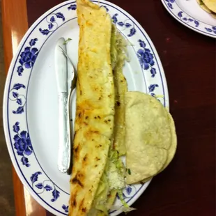 Huge quesadilla.