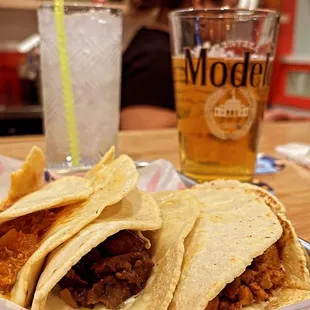 Quesadillas- steak, shredded and grilled chicken.