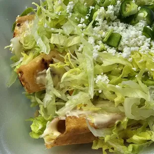 Tacos Dorados, crispy fried taco roll ups, try with shredded chicken or shredded beef. These are a perfect snack.
