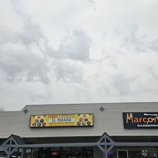 the front of the restaurant