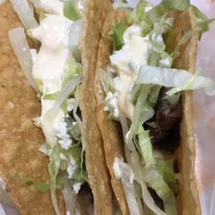 Yummy crunchy beef tacos