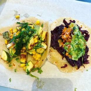 Squash and jicama Al pastor tacos