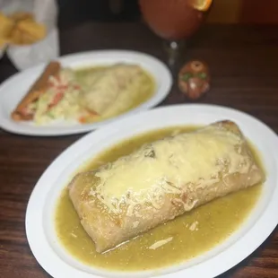  burrito and a drink