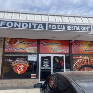 he front of the restaurant
