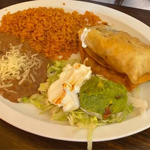 Chili Colorado chimichanga! Crispy and full of flavor