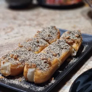 Dessert. Fried dough and rice cake