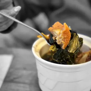 Mustard greens pork soup | @whaevaeats