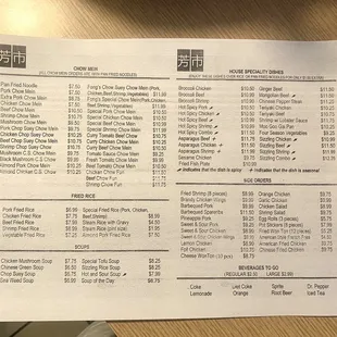 Updated menu 3/12/22