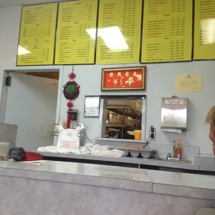 Ordering counter.