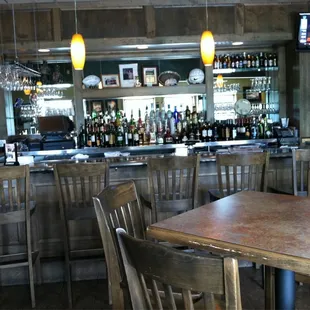 The bar area has good light and a pretty extensive selection