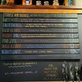 Beer Menu
