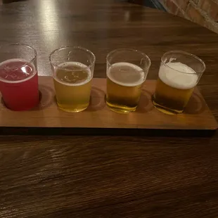a flight of beers