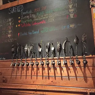 Tap Handles and Beer Board