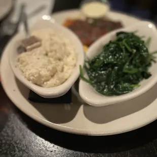 Atlantic Salmon, Cheese Grits and Sautéed Spinach