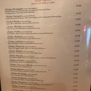 Chicken dishes