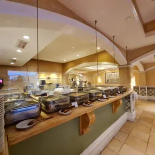 a view of the buffet area