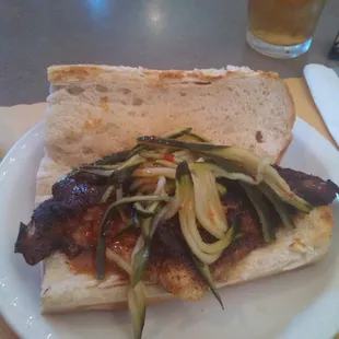 Pan seared catfish sandwich