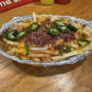 Cheese fries no sour cream