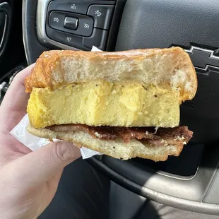 Solid block of egg....smh such a bad sandwhich