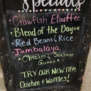 a menu for a special occasion