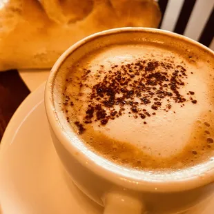 a cup of cappuccino