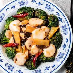 Scallops with Garlic Sauce