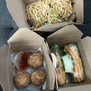 Wild Ginger and Mushroom Noodles - Japan Rice-A-Rollies Pickled Apple Autumn Rolls