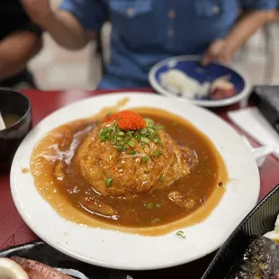 Crab Omelet on Rice w/ Crab Gravy