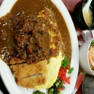 Omelet Rice w/ Pork Cutlet