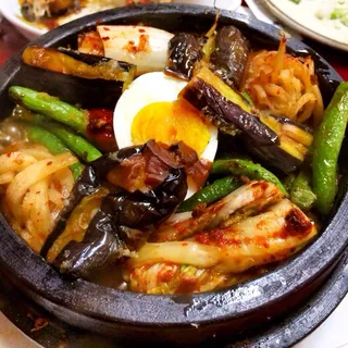 Oyster Bibimbap Stone Pot