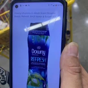 downy refreshnt on a smartphone screen