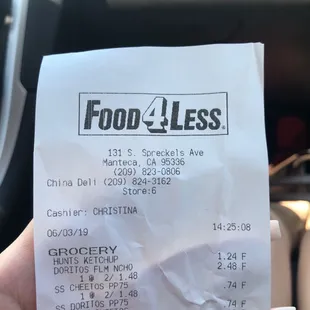 Time and date we had visited this grocery store