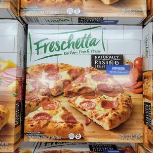 a variety of pizzas