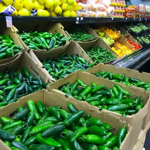 A variety of peppers
