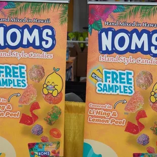 NOMS "Hawaii candy factory" free samples booth *10/7/23