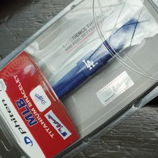 Phiten brand MLB titanium bracelet "Lets go LA DODGERS" *10/7/23