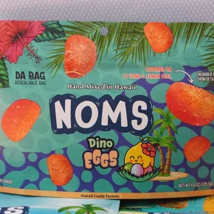 NOMS by Hawaii candy factory "DINO EGGS w/ Li Hing and lemon peel" yummy *10/7/23