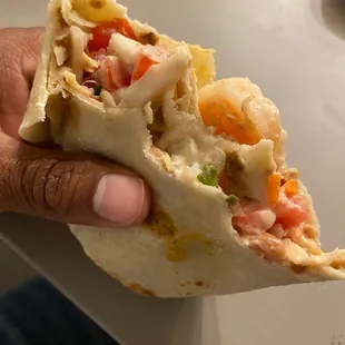 Shrimp burrito