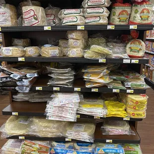 Awesome tortilla selection